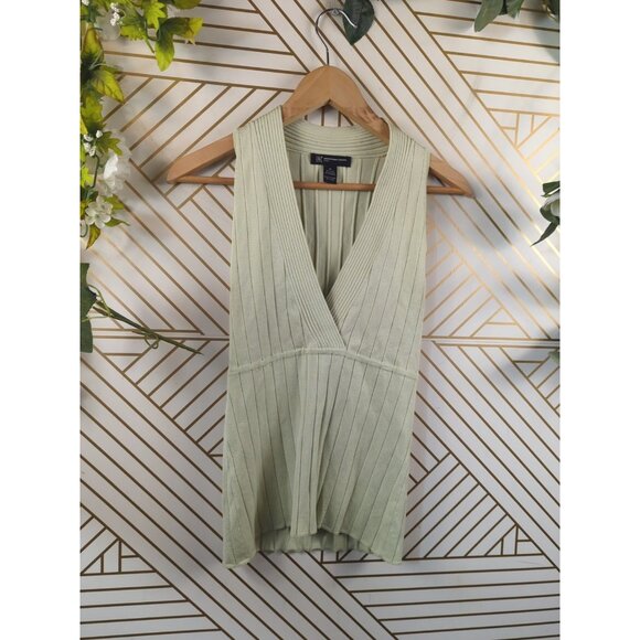 INC Silk Y2K  Babydoll LIGHT  GREEN Tank Top Fairy Feminine Coquette Pastel MED - Picture 2 of 6